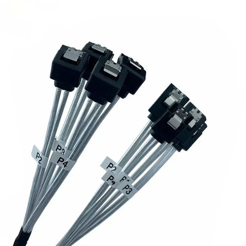 4set Sata To Cable 6 Ports/Set Date 7 Pin Sas 6Gbps HDD Splitter For Server
