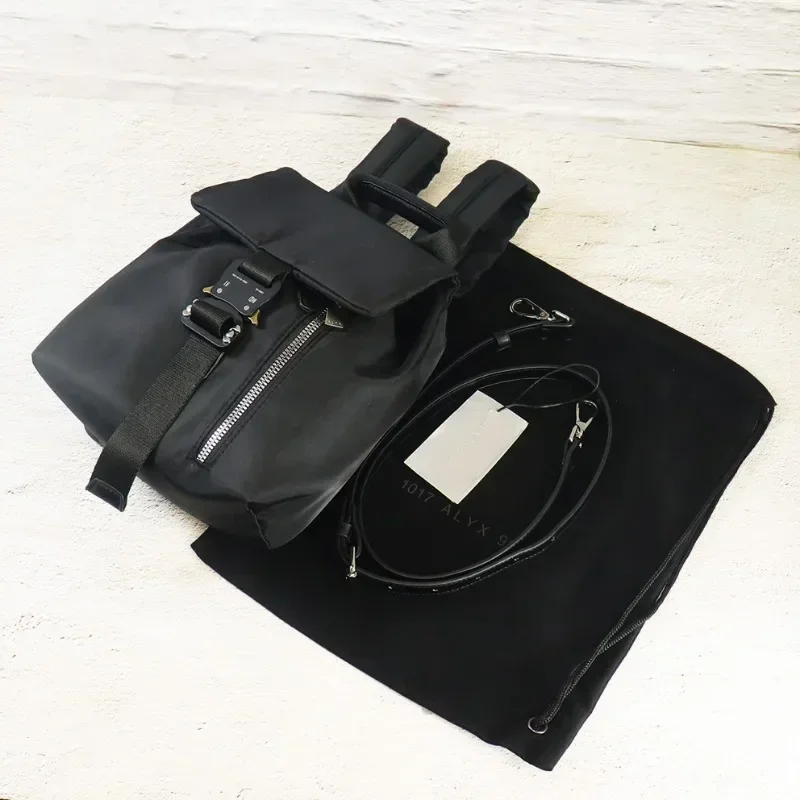 

25ss ALYX Black Mini Backpacks Casual Bag 1:1 Best Quality Alyx Womens Backpack