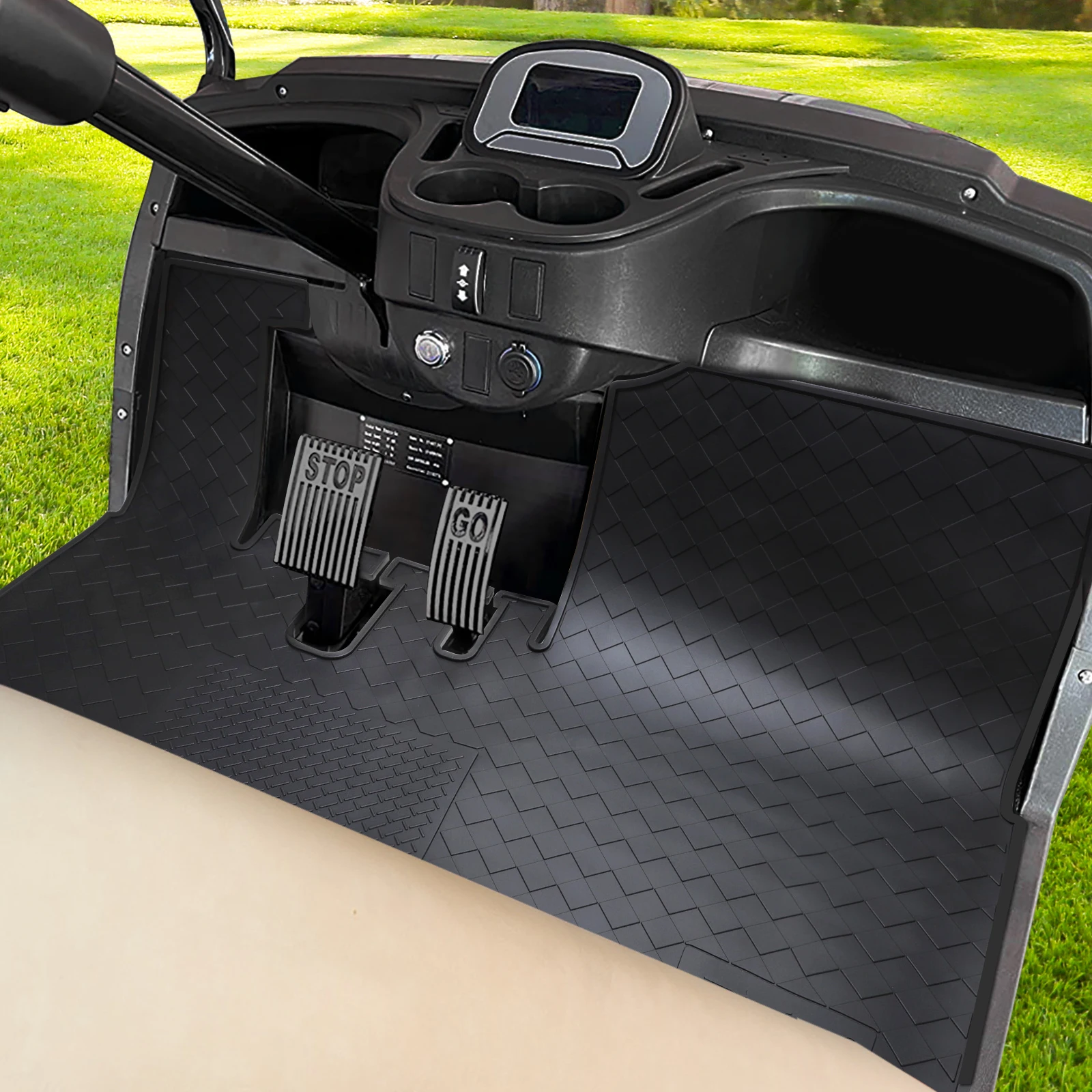 Roykaw Golf Cart Mat Full Coverage Golf Cart Floor Liner for ICON i20,i40,i40L,i60L, Advanced EV,Non-Slip Designed/Easy to Clean