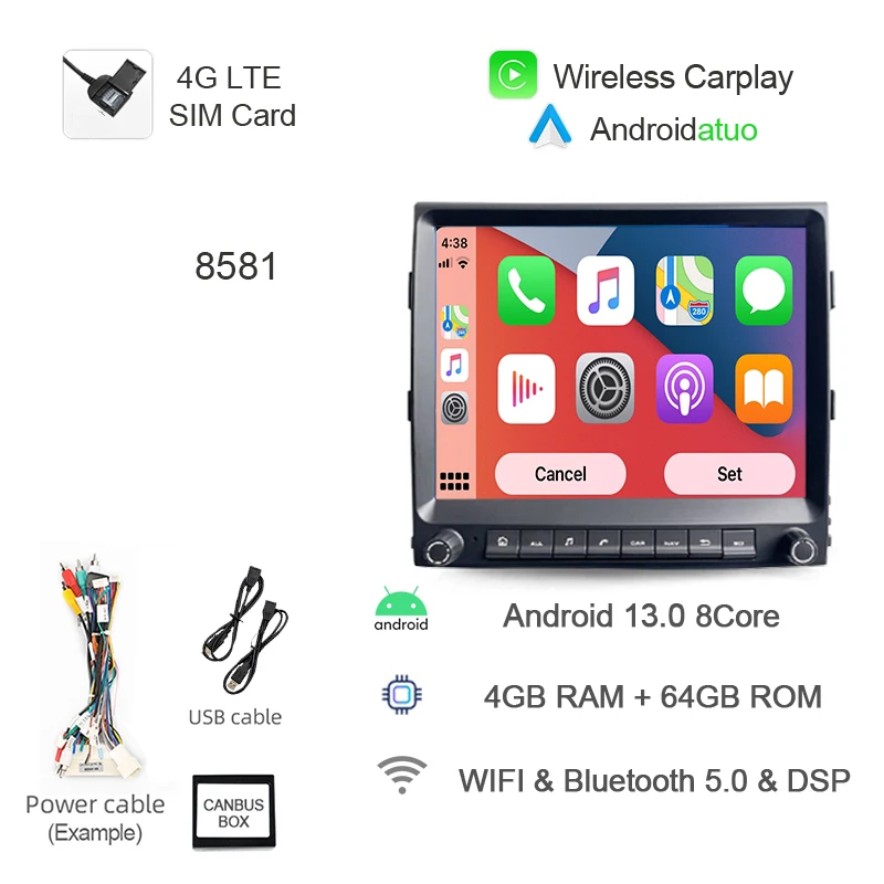 8.4 "Android 13 Autoradio Voor Porsche Cayenne 2010 2011-2017 Navigatie Stereo 8 + 256G Bluetooth Wifi Rds Gps Multimediaspeler