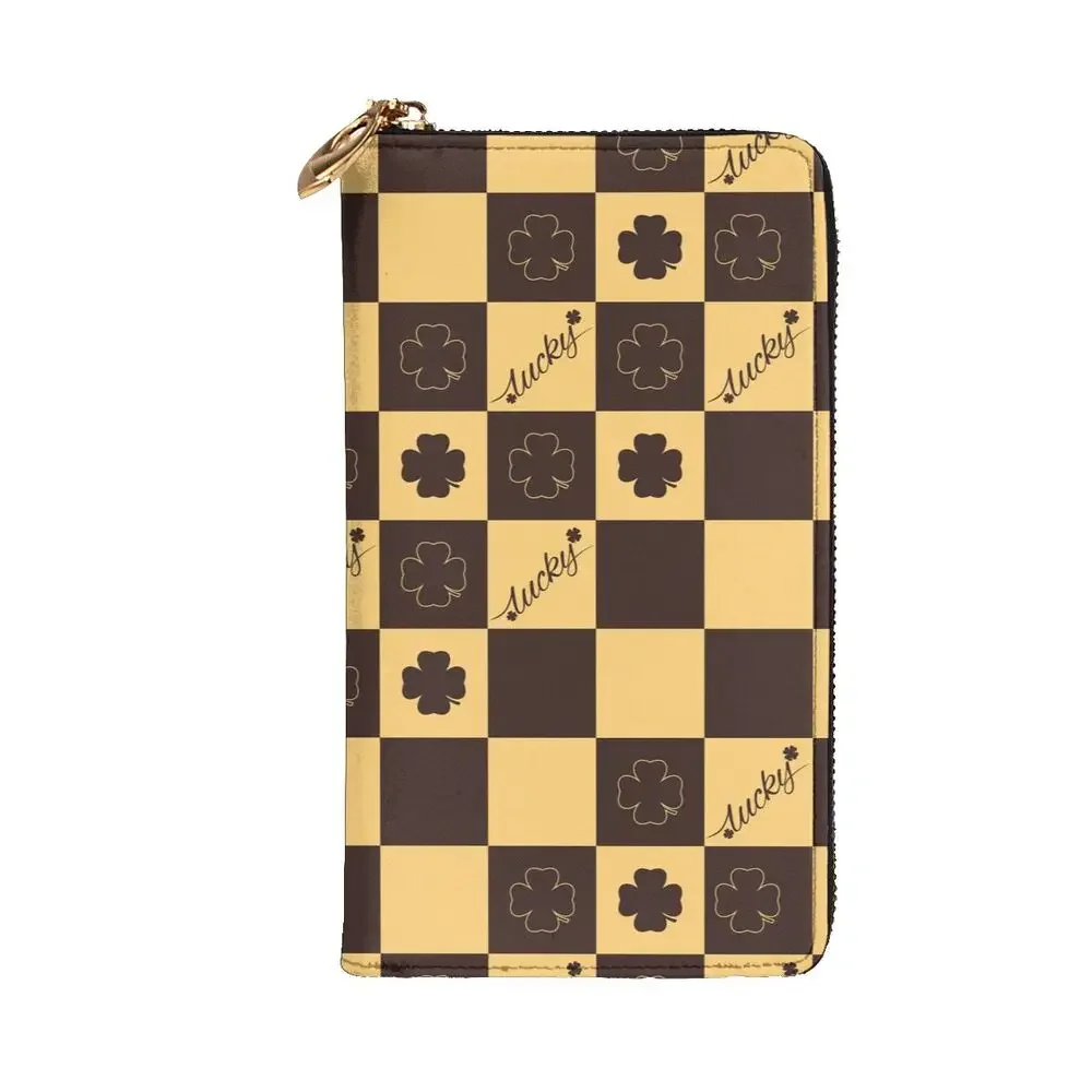 Personalizado personalizar couro longo mão impressão avançada simulação couro e zíper de metal de alta qualidade longwallet