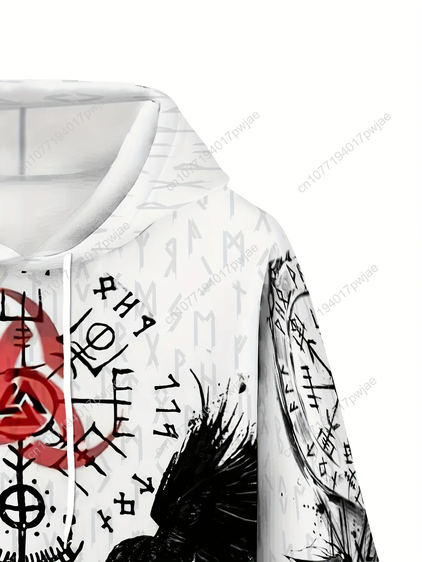 Sudadera deportiva para hombre con estampado gráfico 3D: sudadera con capucha de poliéster con mangas largas, cordón, tela ligera elástica para