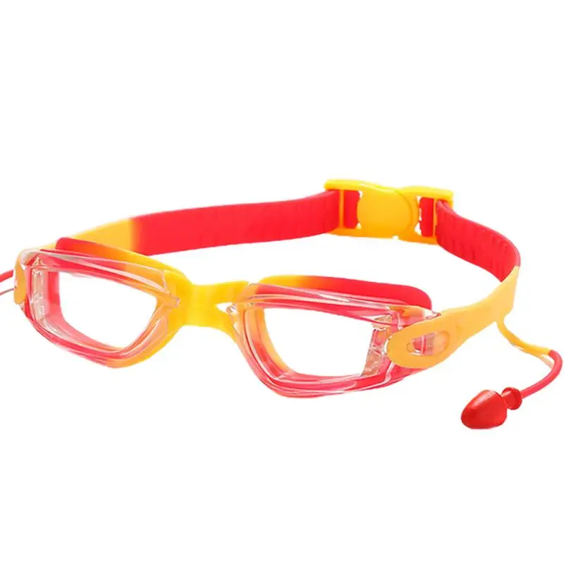 Swimming Goggles for Kids Waterproof Anti-Fog Pool Goggles with Ear Plugs Non Leak Water High Definition Elastic Strap Swimming