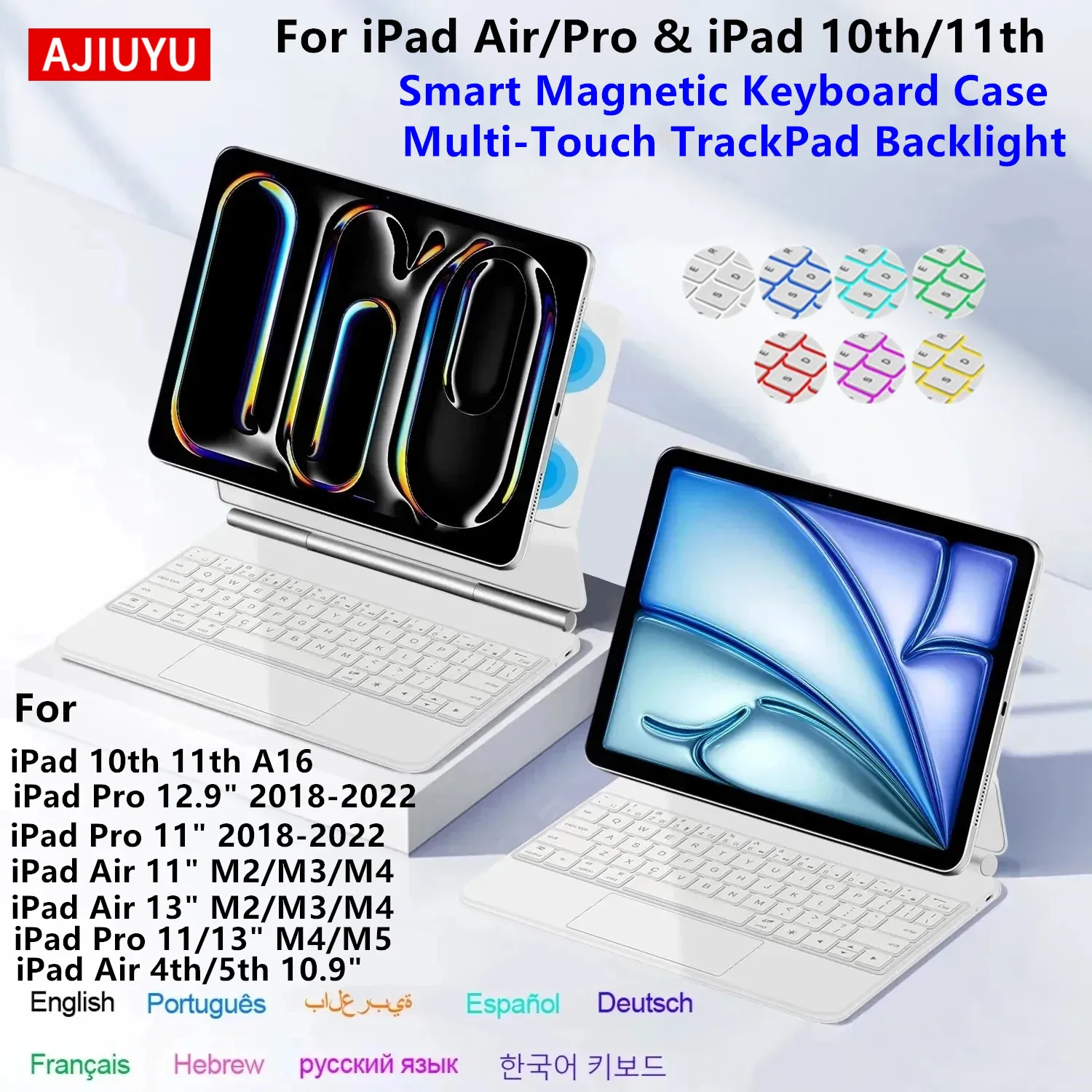 Backlight Magic Keyboard for iPad Pro 11 13 M5 2025 Case for iPad Air 11 13 Inch 2026 M4 M3 M2 Case Pro 13 11 M4 Smart Cover