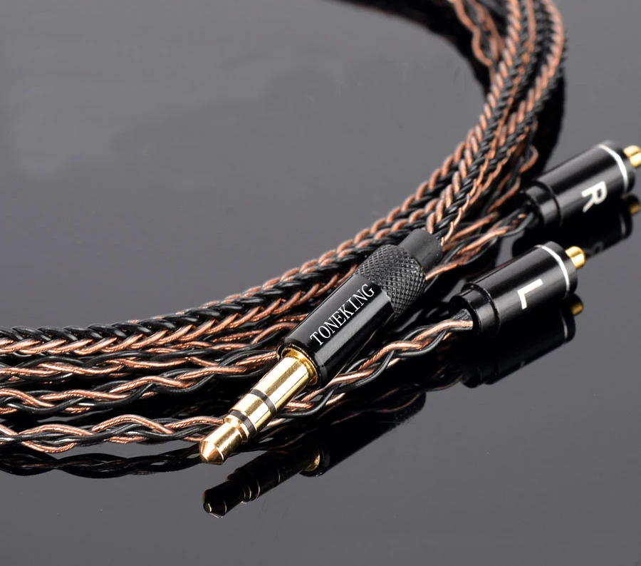 

High Quality Updated 8 Cores 6N Copper Silver Mixed MMCX Headset Line 3.5mm 4.4MM Plug Cable Cord For Shure SD6 DAP Sony NW-WM1Z
