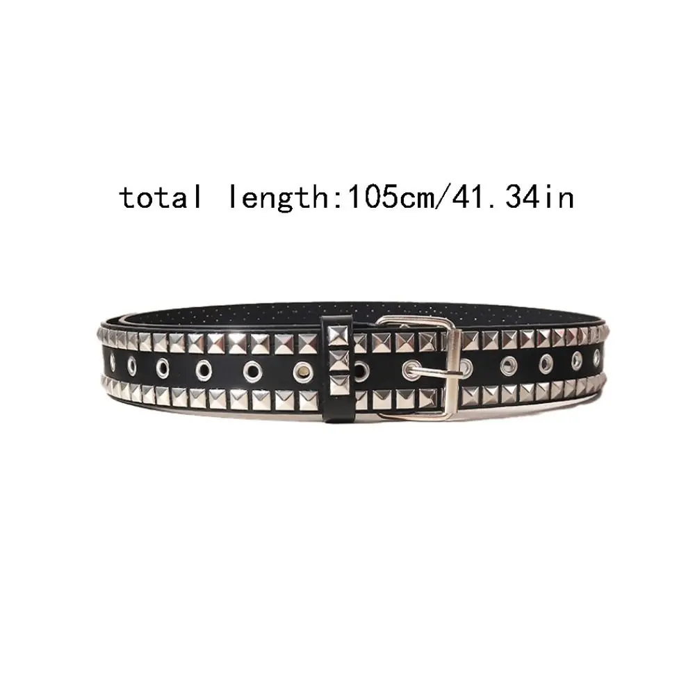 Крутой винтажный пояс с заклепками, широкий пояс, джинсовый декор, кожаный ремень Y2K, ретро преувеличенный пояс в стиле панк, повседневный