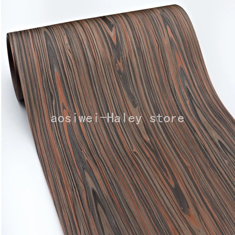 Length: 2.5Meters Thickness:0.3mm Width: 55cm Technological Bark Black Cedar Veneer Solid Wood Skin