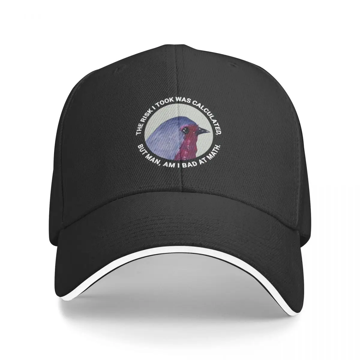 

the risk i took was calculated but man am i bad at math Baseball Cap Rave custom Hat tea Hat Vintage For Girls Men's