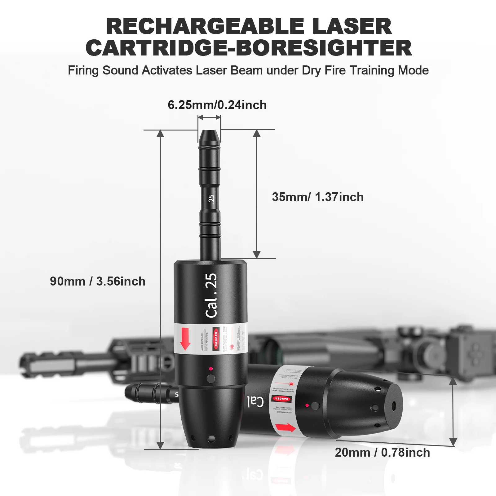 .25 2-in-1 laser trainer with high-precision static calibration and target locking function, capable of dry fire laser training