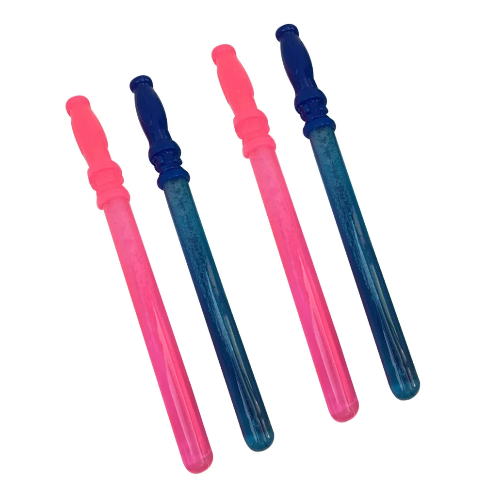 4 bastoncini di bolle grandi ecologici in plastica colorata, sicuri per le feste estive dei bambini, set di bolle, divertimento all'aria aperta