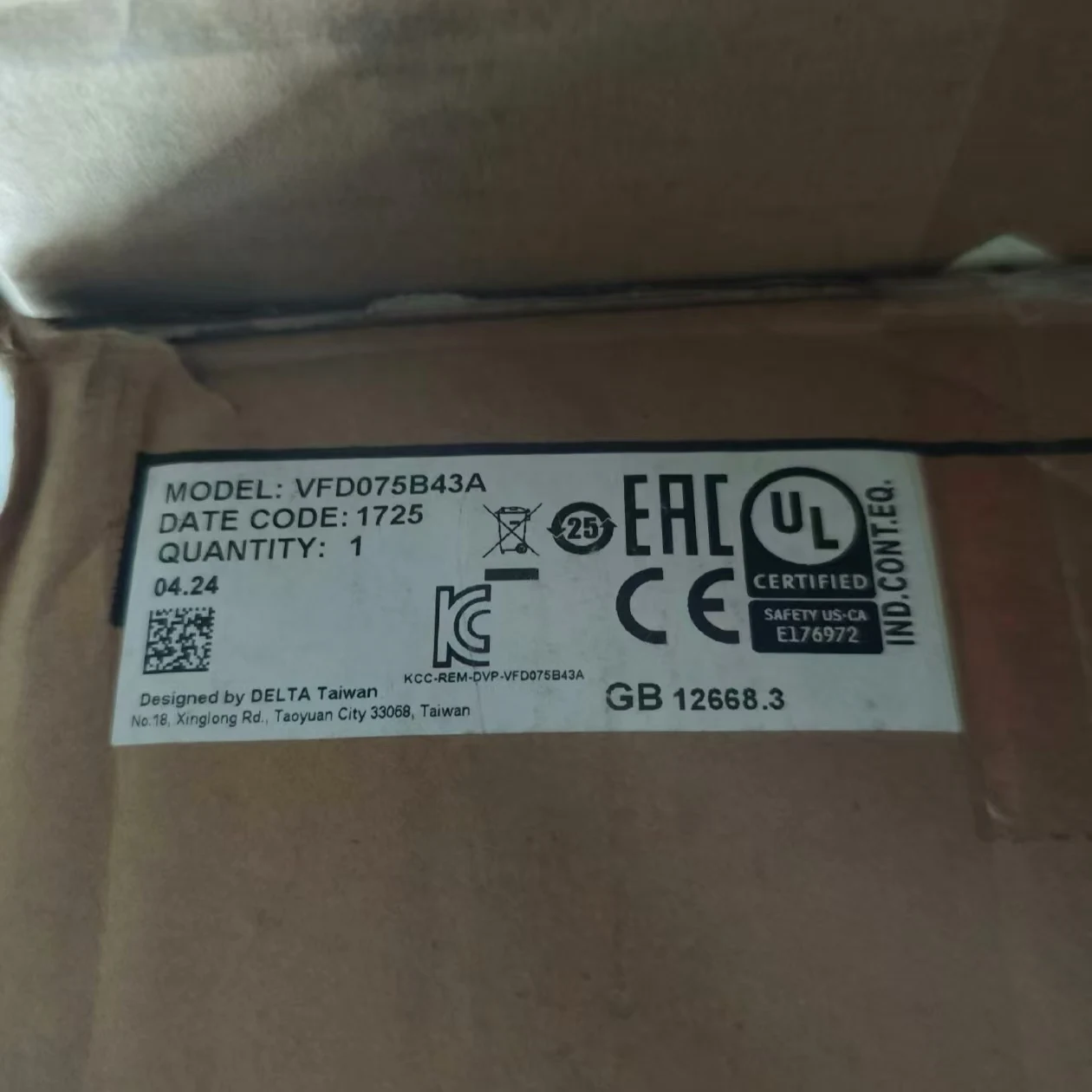 

VFD075B43A Motor Drive New In Box