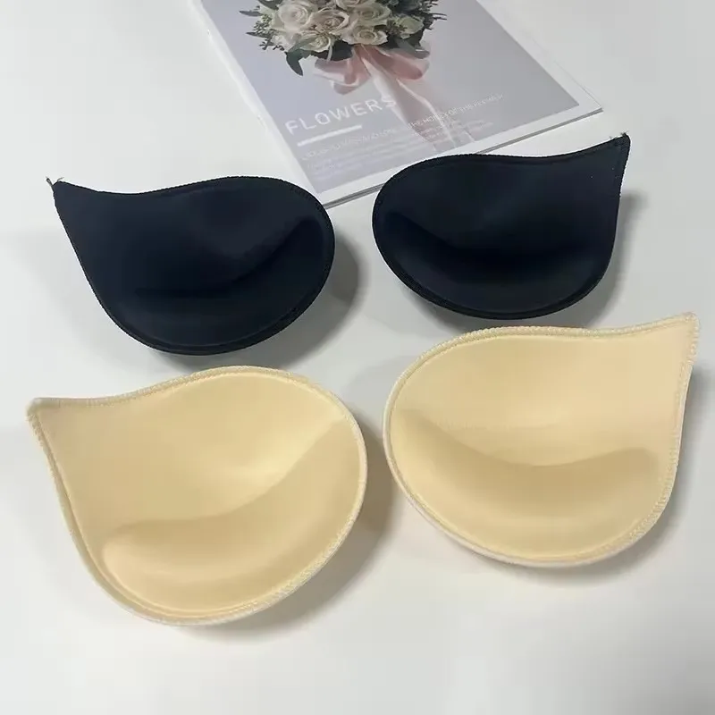 

1pair Thick Sponge Bra Pads for Women Swimsuit Breast Push Up Breast Enhancer Removeable Bra Pads Inserts Cups Bra Accessories