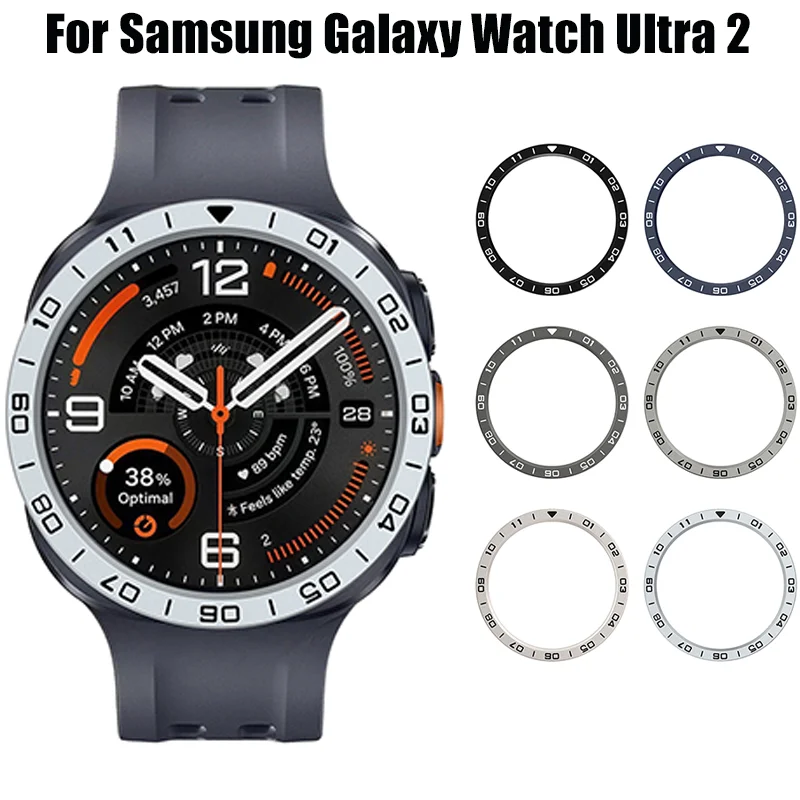 Bezel-Ring für Samsung Galaxy Watch Ultra 2 Gehäuseschutz Metallrahmen-Schutz Zeitskala-Bedeckung Zubehör
