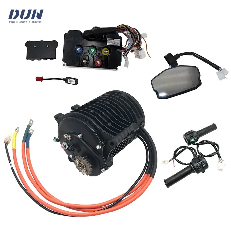 QS138 V3 3KW Mid-Drive Motor With Internal Gears 1:2.35,Fardriver Controller ND72680 and DKD Display & T08 Throttle Kits