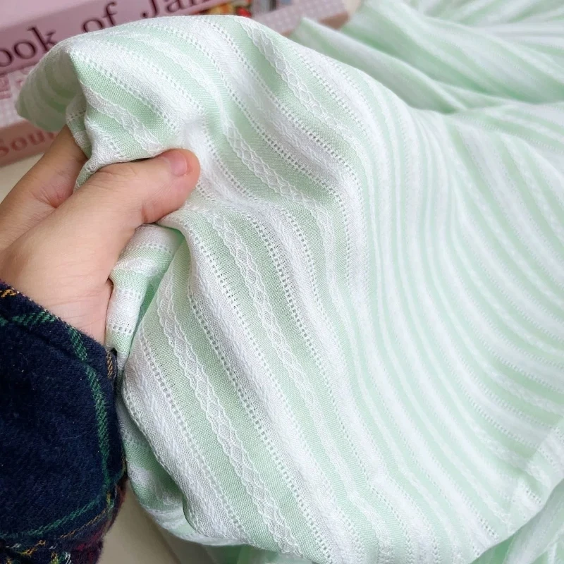 0.5m/1m Striped Jacquard Fabric Color Hollow Woven for DIY Sewing Clothing,Dress,Tablecloth,Curtain,Sofa Covers Handemade Cloth