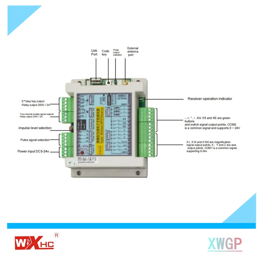 

XHC Factory Sale Wireless Handwheel Manual Pulse Generator CNC Controller MPG 5V-24V 25ppr 100ppr for Siemens CNC System