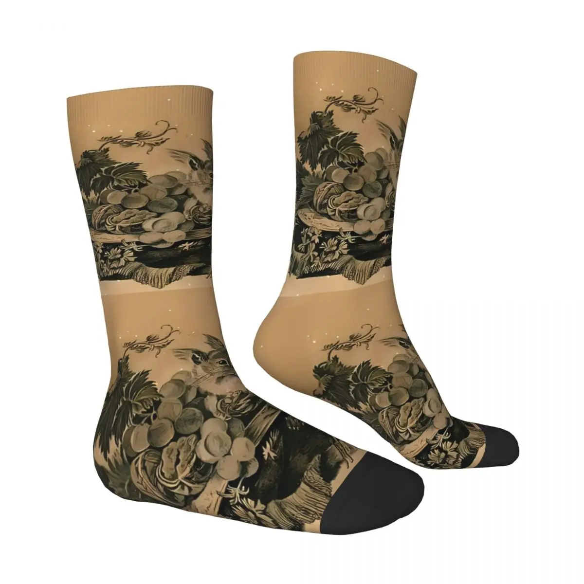 Squirrel Sock Printed Man Polyester