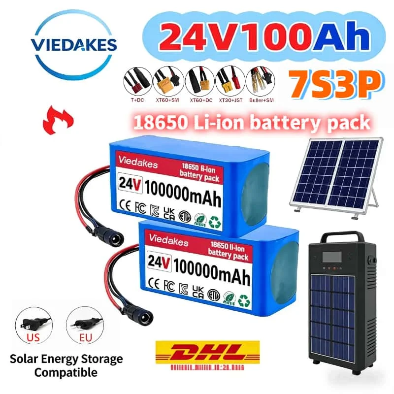 

Best Value 7s3p 24V Lithium Battery - 100000mAh 18650 Rechargeable Pack, Durable & Stable Li-ion Battery for solar panel✨