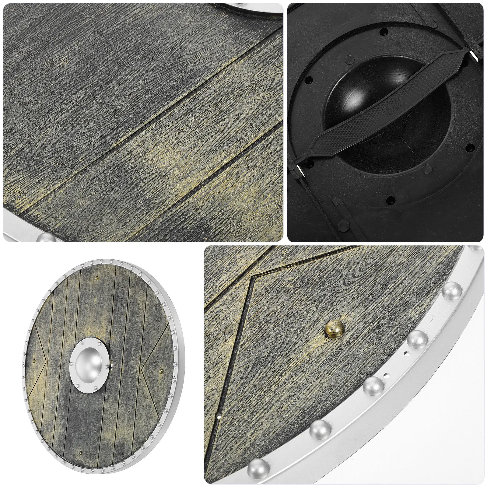 1pc Shield Realistic Ancient Roman Design Lightweight Plastic Round Shield For Kids Adults Medieval Pretend Play Props Cosplay