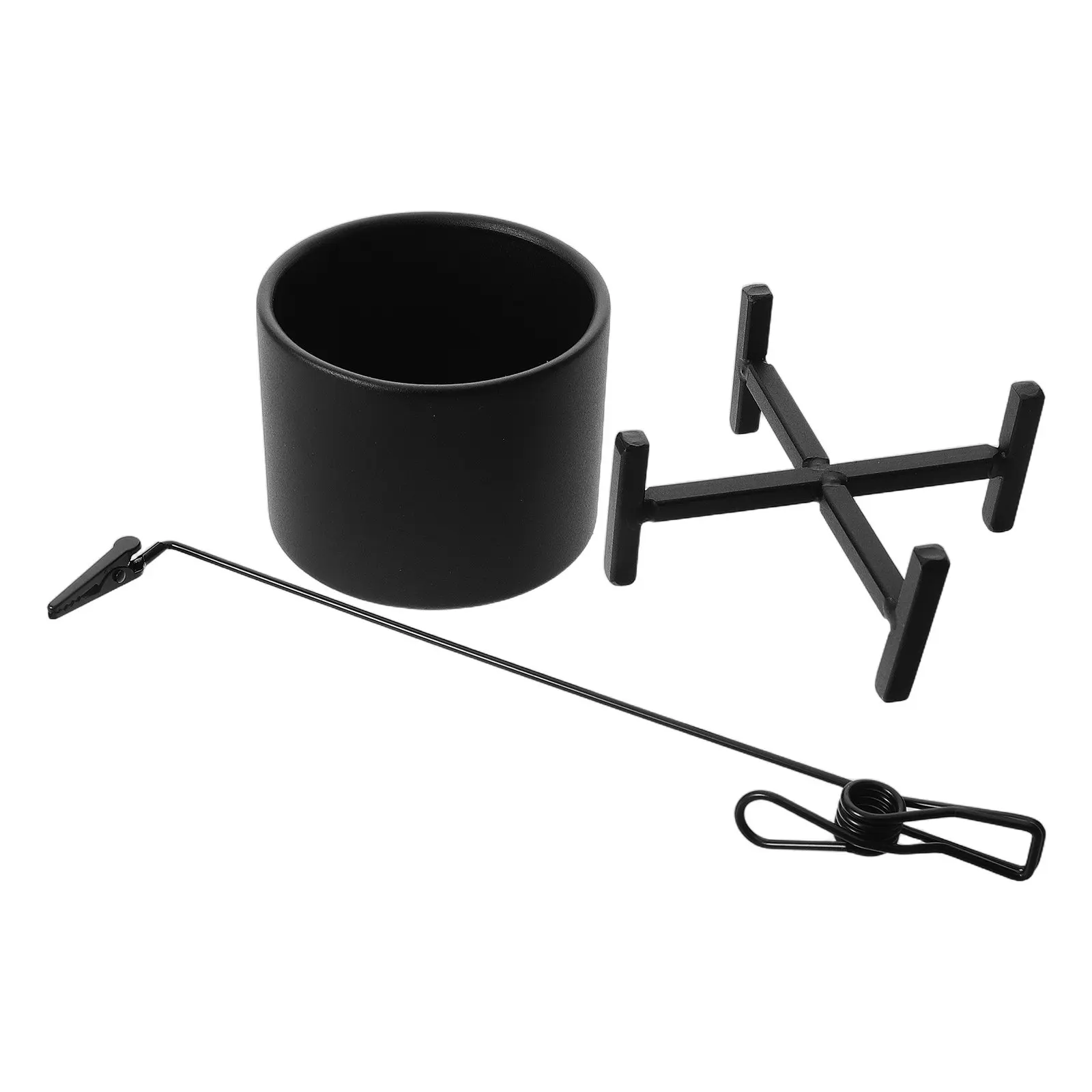 Metal Incense Burner Holder for Stick Incense Black Iron Ash Catcher Tray Secure Four-Leg Aromatherapy Indoor Decor