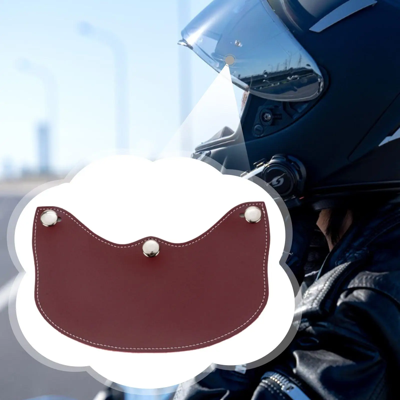 

Helmet Visor Accessories Men Women Sturdy Sun Shade Protector High Performance Lightweight 3 Snap Button Helmet Brim