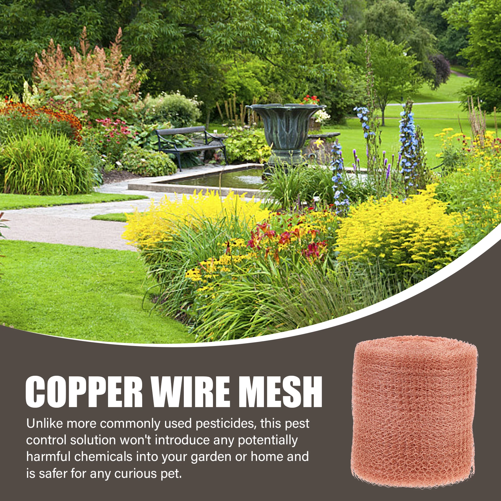 

Copper Mesh Snail Stopper Copper Blocker Garden Supply Building Hole Mesh Weep Hole Filter Plant Protector Flexible