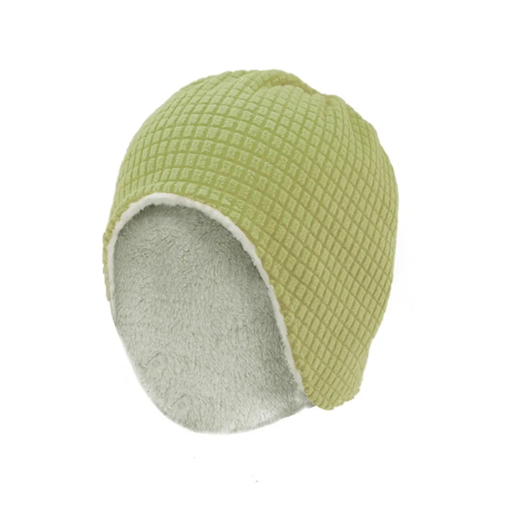 

Portable Plaid Beanie Hat Warm Cold-proof Neck Cover Ear Protection Pullover Cap Autumn and Winter