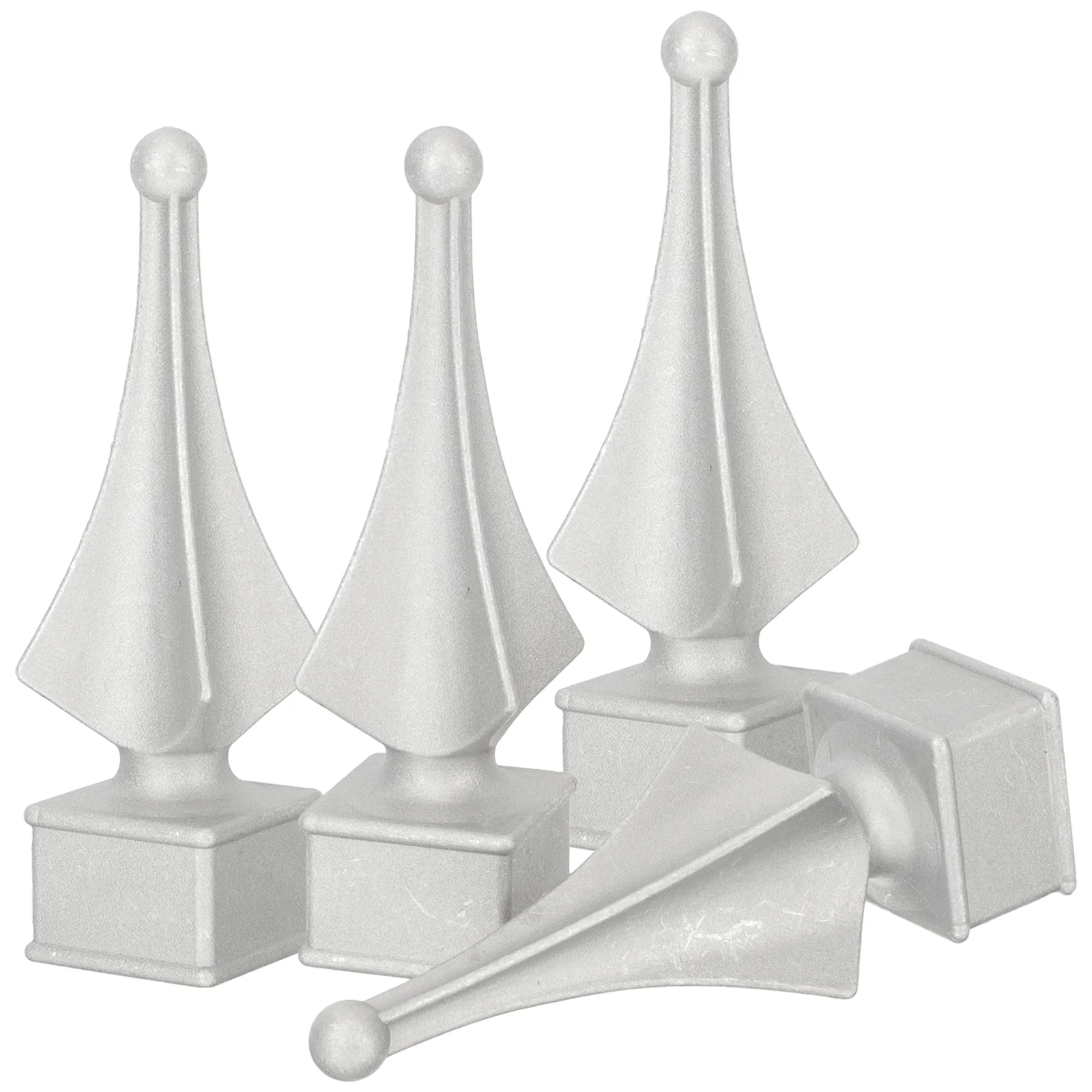 

4 Pcs Outdoor Fence Decor Head Aluminum Post Improvements 6x6 Caps Alloy Practical Finial Enhancements Tops