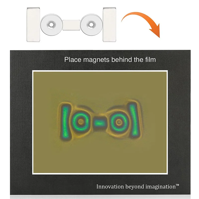 Магнитная смотровая пленка, 6X4 дюймовая зеленая Магнитная смотровая пленка, дисплей с магнитным Флюсом, детектор магнитного поля, многоразовый