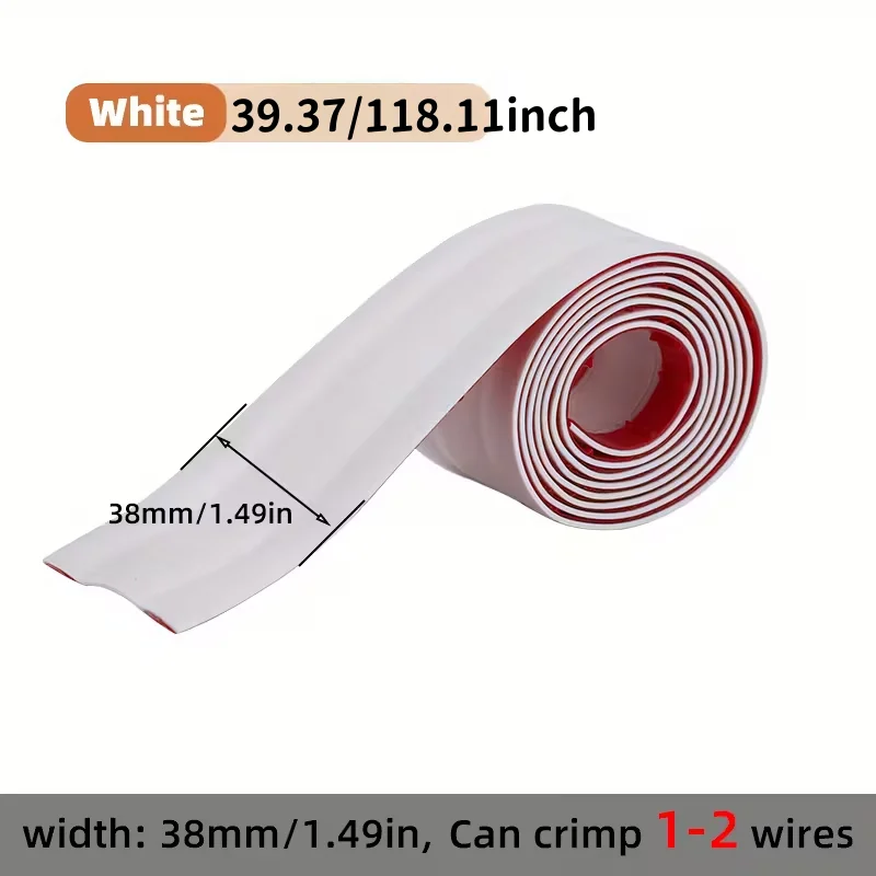 1PC 1/3meter PVC Boden Kabel Protector Selbstklebende Draht Abdeckung Flexible Kabel Kanal Cord Hider Für Home büro Schreibtisch TV Computer – Detail 2