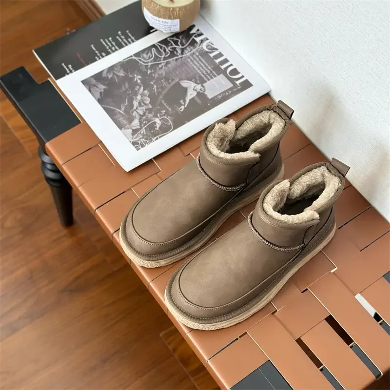 

Snow Boots Ankle Boots Winter New Warm Boot Versatile Soft Bottom Outdoor Warm Cotton Shoes Fashion Casual Ankle Boots Men