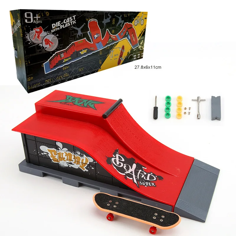 1810-6 fingerboards profesionale obstacles funnyTechnical Practice Deck Platform Sports Children Skateboard Assemblyfingerboard