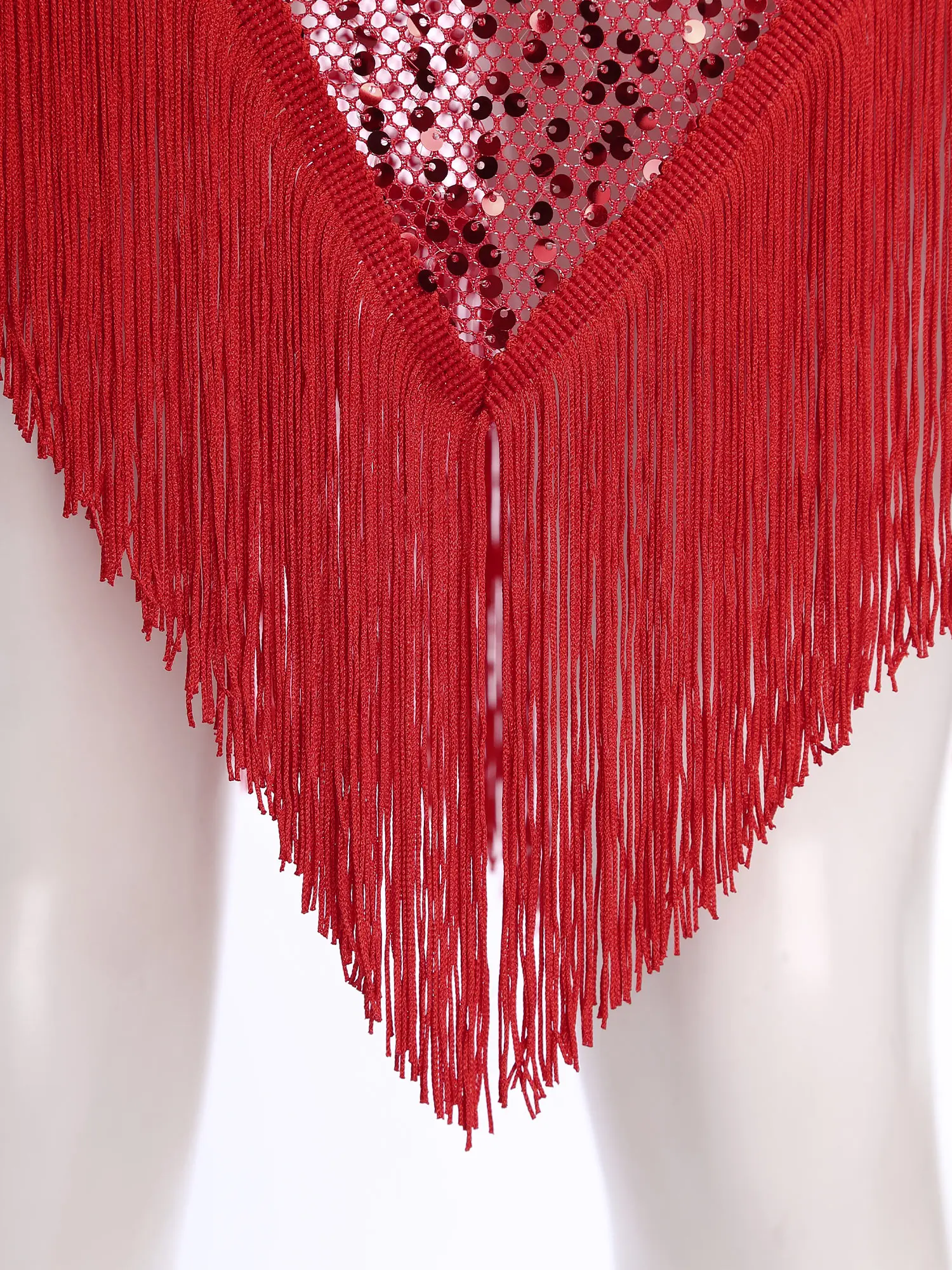 Sciarpa per danza del ventre da donna con pantaloncini di sicurezza Paillettes Nappa Trim Allacciatura laterale Gonna anca irregolare Pantaloncini Costume da ballo 2 pezzi