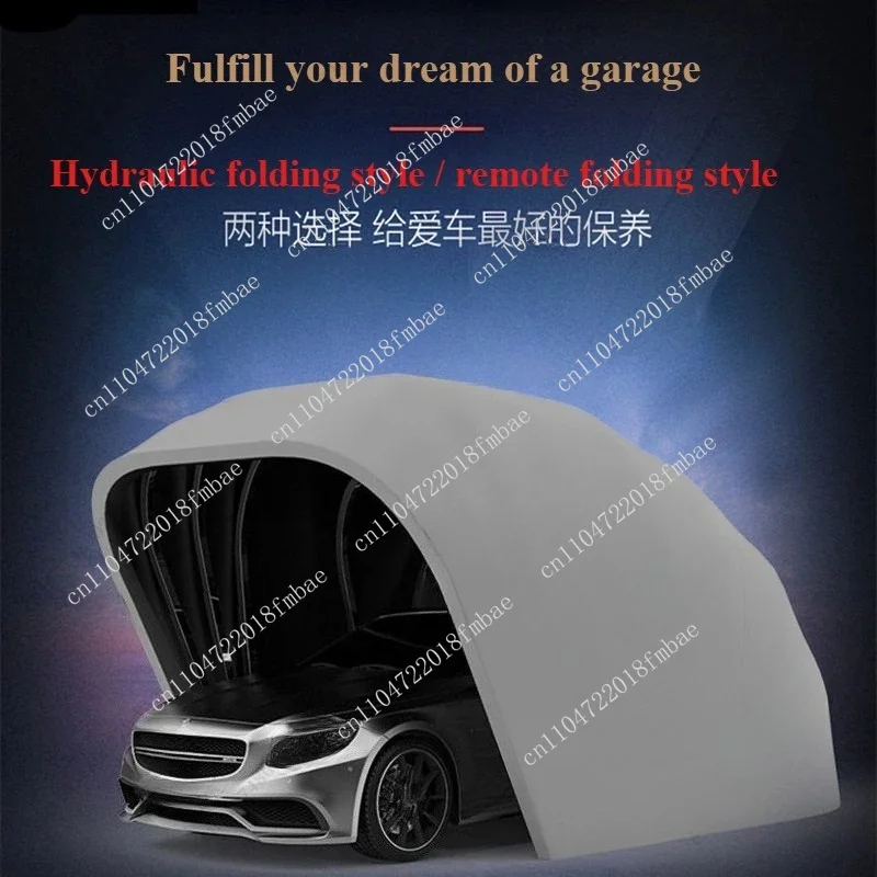 5,5 Meter Halbautomatische Mobile Garage Faltbarer Teleskop-Carport Sonnenschutz-Parkplatzüberdachung für Fahrzeugschutz