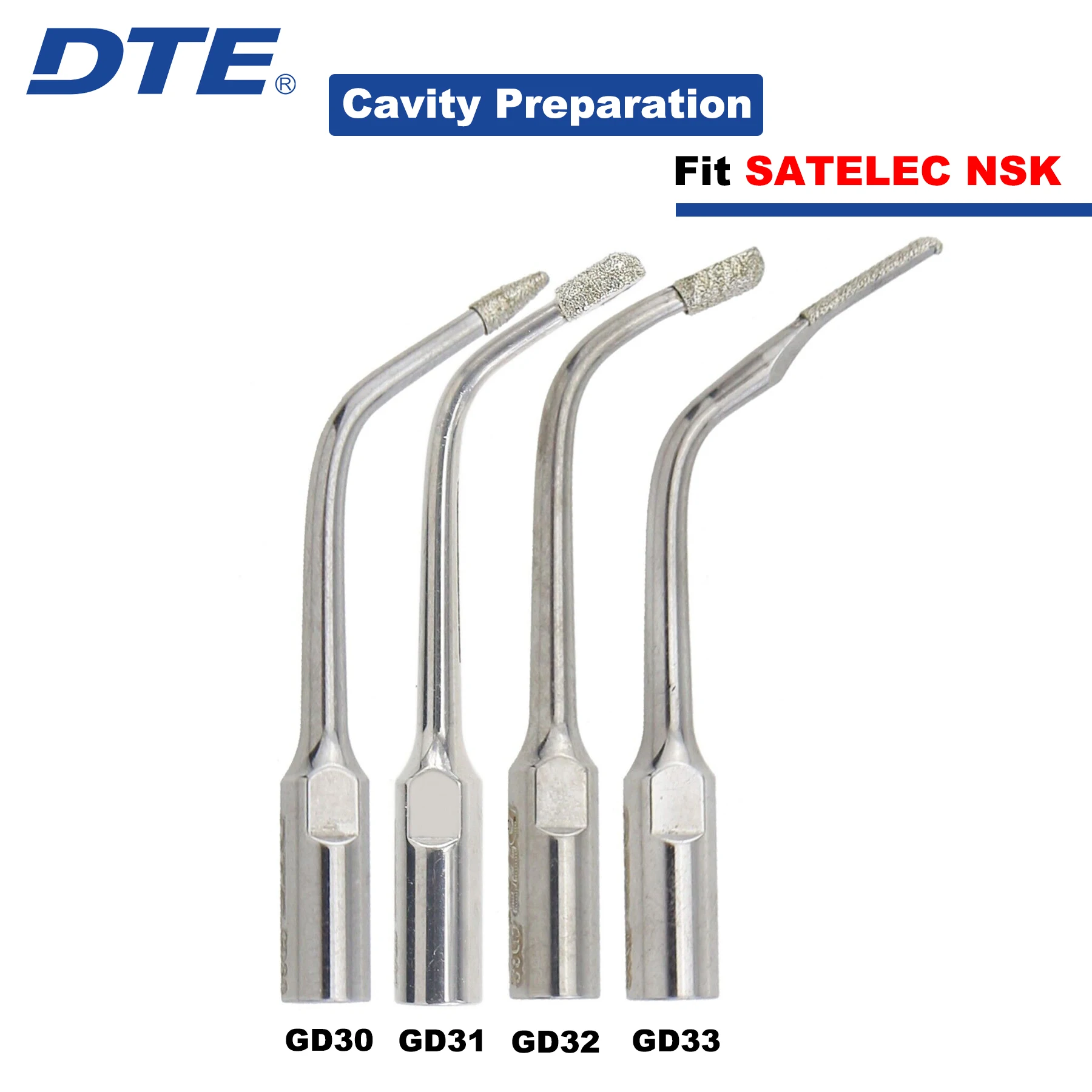 Woodpecker DTE Dental Ultrasonic Scaler Tips Scaling Tips For Cavity Preparation Fit NSK SATELEC GD30 GD31 GD32 GD33