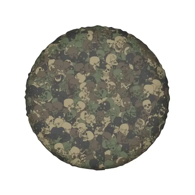 Green And Brown Camouflage Skulls Wheel Cover for Jeep Mitsubishi Pajero 4WD SUV Army Camo Tire Protector 14