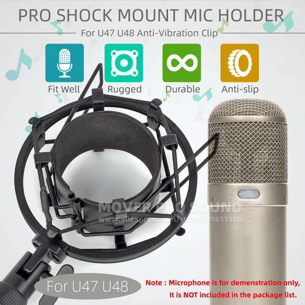 

SnapVox, совместимая с Telefunken U47 U48 U 47 48, трубчатая подставка для микрофона-паука, противоударное изоляционное крепление, противоударный держатель для микрофона, зажим