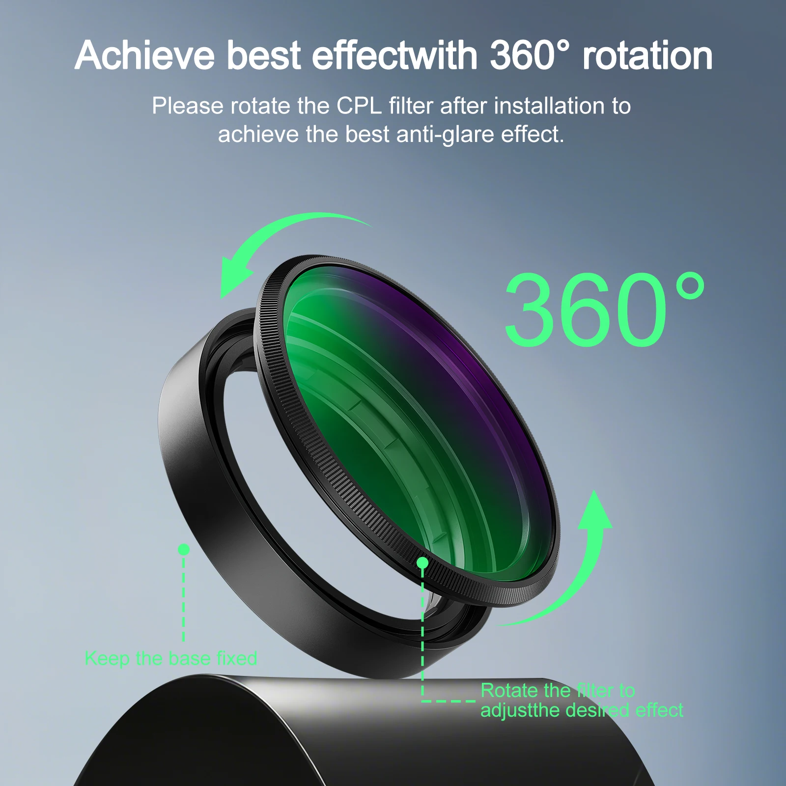 Polarizer Anti Glare Filter CPL-3224 Circular Support 360° Rotation For Mangoal AUDI Porsche (007B Model) Dash Car Camera
