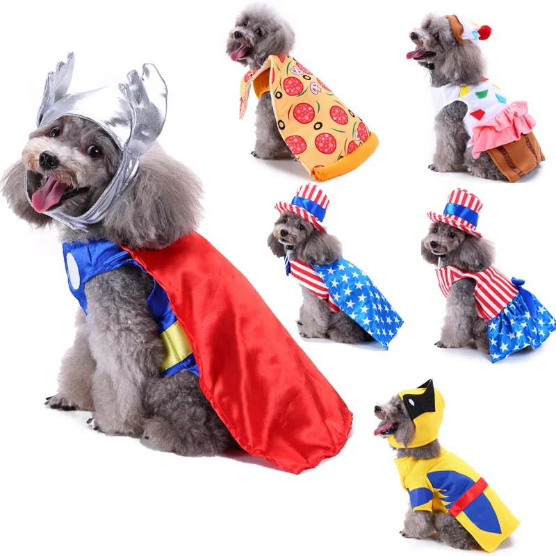 Halloween Pets XMAS Cosplay Cat Dress Up Clothes For Dog Costume Outfit PET Cat Costume Christmas Party Dog Coat Cloth Suit