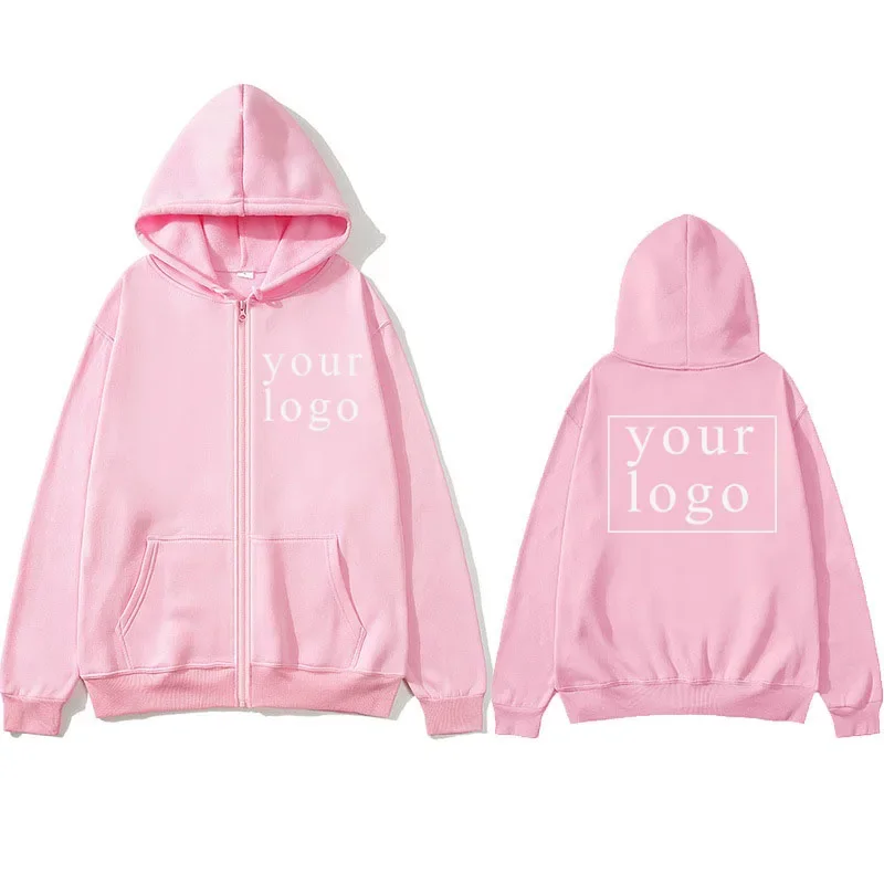 New Fashion  Custom hoodie Your  Logo/Picture Personalized Custom Anywhere Men Women DIY Zipper cardigan hoodies