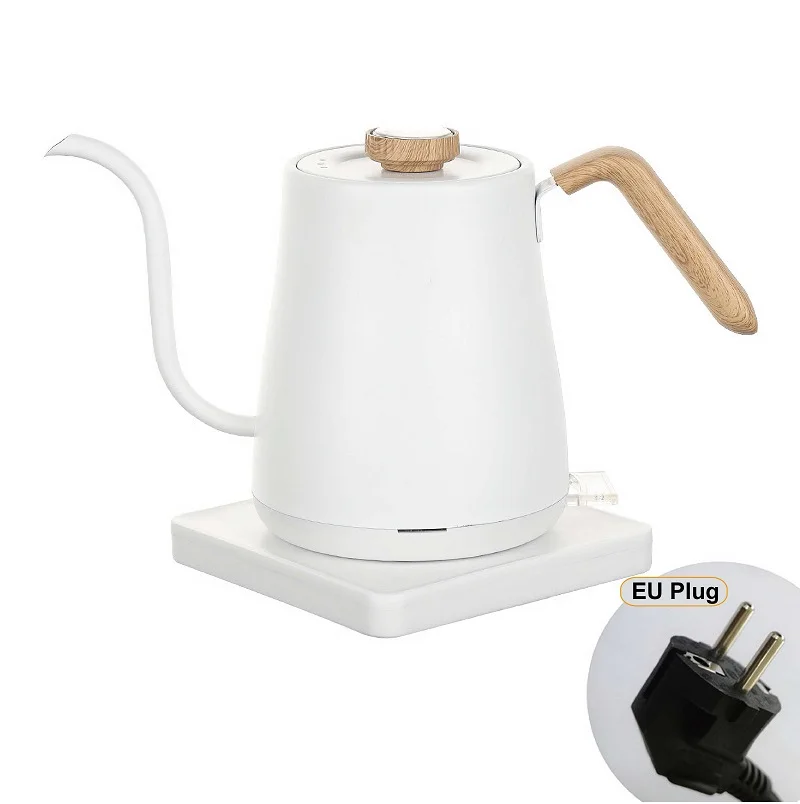 800ml Electric Kettle With Thermometer 304 Stainless Steel Hand Brewed Coffee Pot 1000W Home Kitchen Quick Kettle 110V/220V