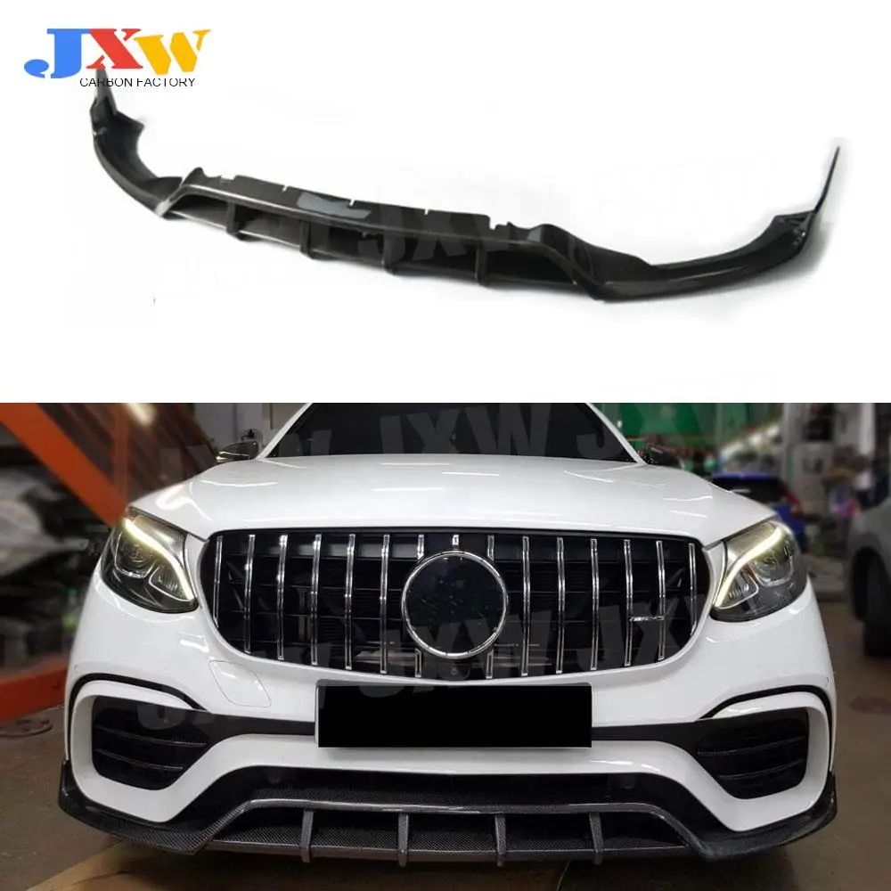 

Carbon Fiber/FRP Front Bumper Lip Chin Spoiler Shovel for Benz GLC Class Coupe W253 GLC63 Original Bumper 2016 - 2019