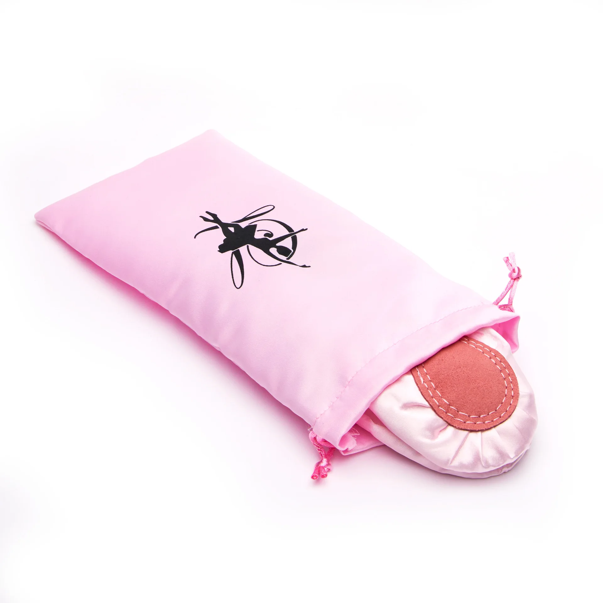 Double Drawstring Ballet Dance Shoes Bag Satin TUTU Bag for Girls Ballerina Pointe Shoes Bags Ballet Dance Accessories 13*27CM