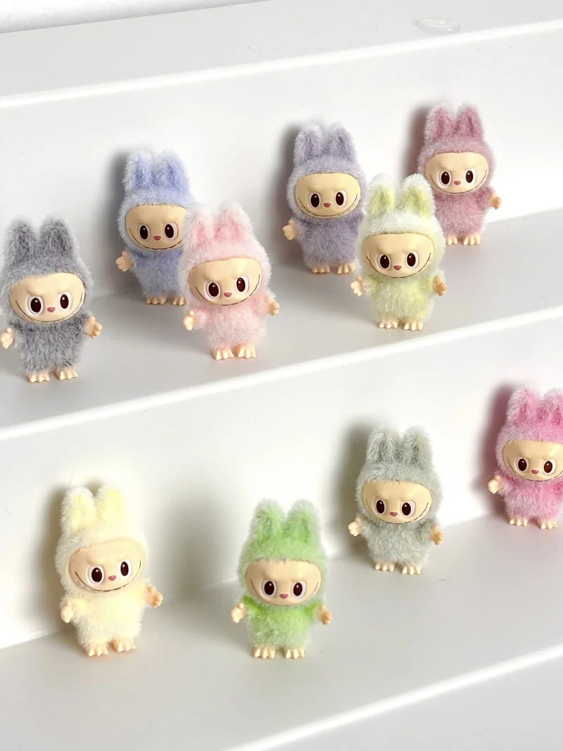 Mini Plush Pullcloth Blind Box Small Doll Labubu Doll Vinyl Baby Bag Pendant Cute Grain Handmade Diy Jewelry Accessories