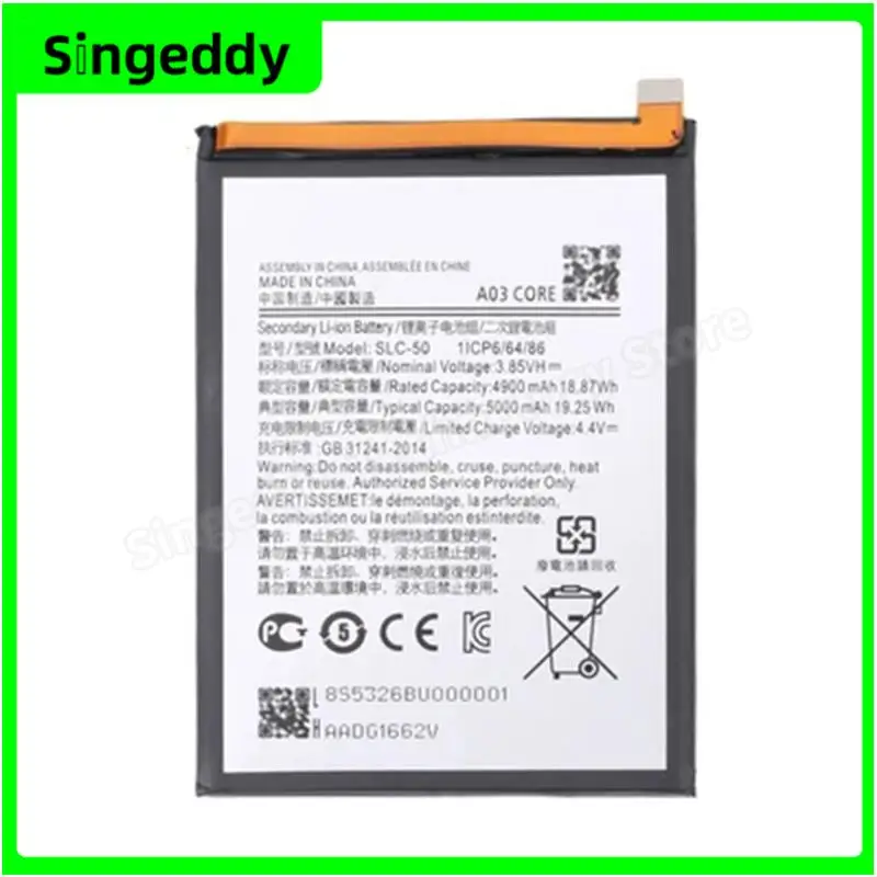 

SLC-50 Battery, Mobile Phone Build-in Batteries For A03 Core, SM-A032F, CellPhone Replacement Repair Parts, 5000 mAh