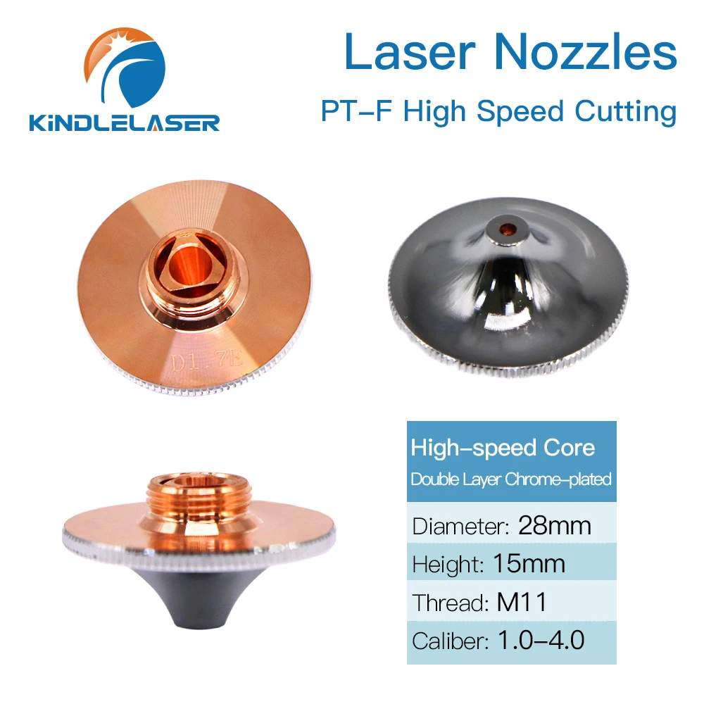 KINDLELASER High Speed Cutting Nozzle D28 H15 Double Chromed Layer Enhanced Version Nozzle Type C for Precitec WSX Laser Head