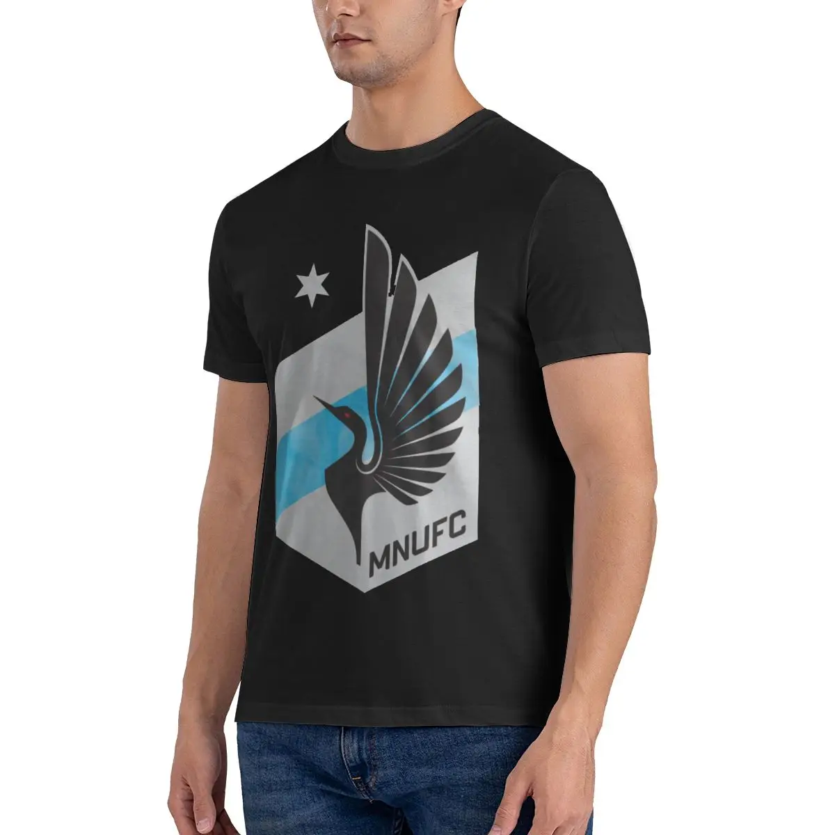 Minnesota United (1) Cotton Trend Round Neck Casual Sports Short Sleeve Men's T-shirt