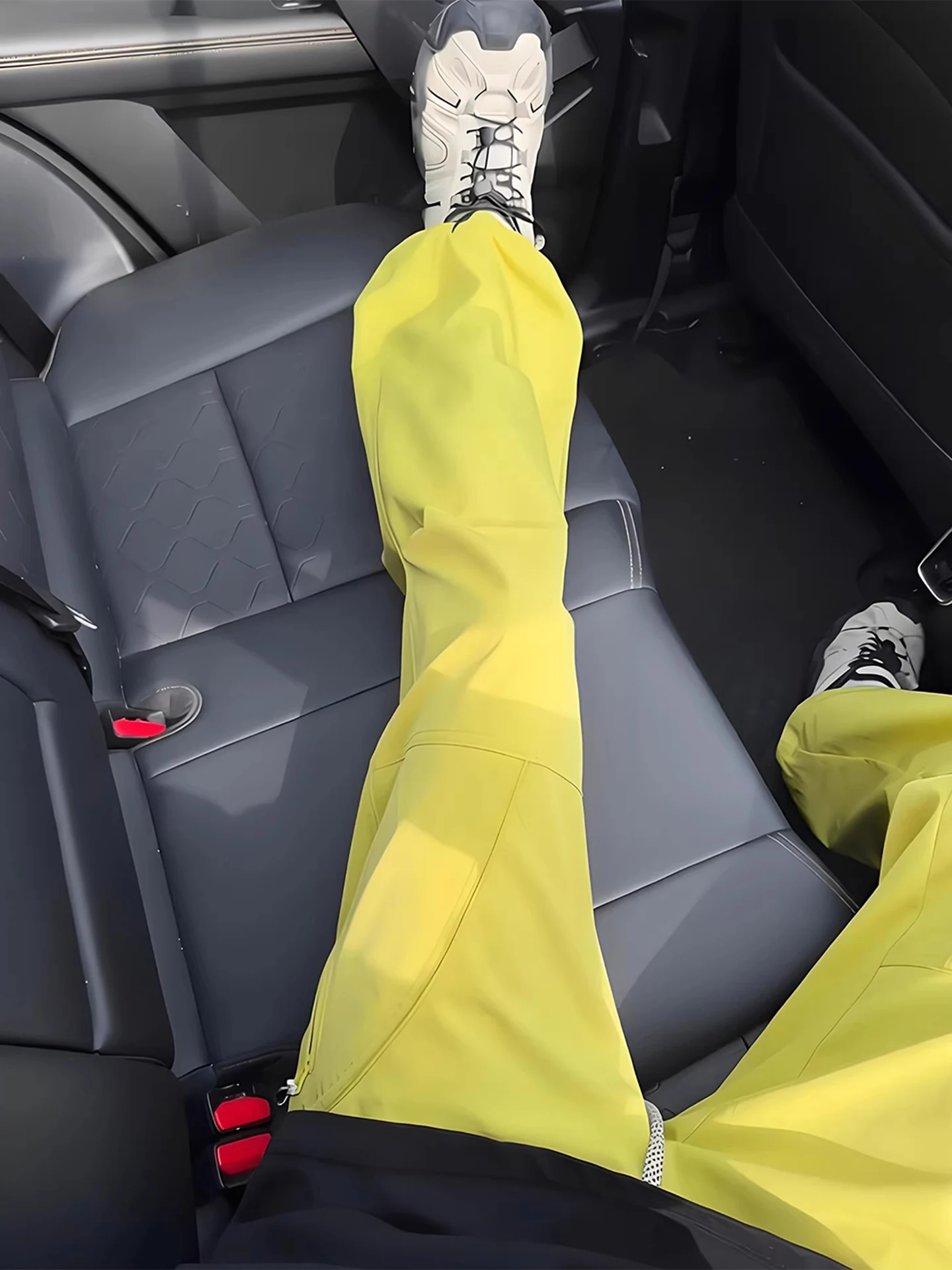 Dopne Yellow Men's Qui Dry Workwear Outdoor Sports Tee-Proof Trousers Casual Straight Leg Sports Pants Spring Summer