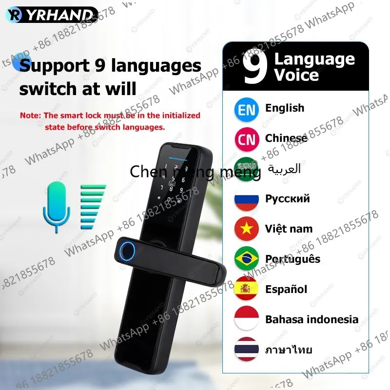 Cerradura Inteligente Biometric Smart Lock Tuya App Remote Unlocking Keyless Wifi Lock Electronic Smart Door Lock