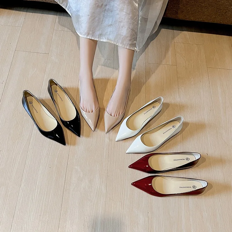 

New Women's Shoes Luxury Genuine Leather Casual Shoes for Woman Elegant French Style Flat Shoe Designer Shoes Zapatos De Mujer